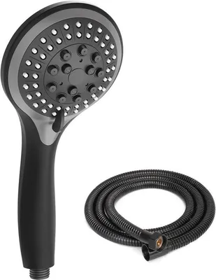 Produktbild von Duschkopf und Schlauchset mit 5 Sprühmodi - Energiesparende Hochdruckdusche für Erwachsene, Kinder und Haustiere
