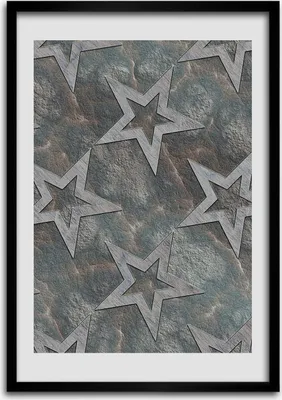 Produktbild von Bild - Bilderrahmen - 50 cm x 70 cm - MDF - Rahmen - Wandkunst Steinsterne