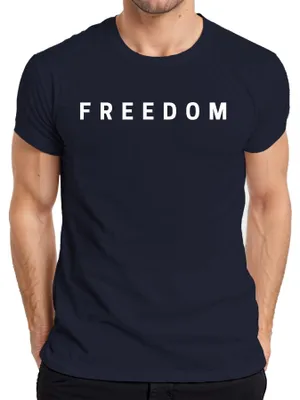 Produktbild von Freedom Charlie Kirk RIP Konservativ Republikaner Turning Point Herren T-Shirt, Navy, L