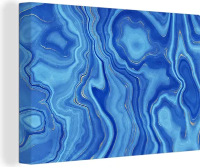 Produktbild von OneMillionCanvasses® - Leinwandbilder - 140x90 cm, Marmor - Gold - Himmel, Wandbilder Kunstdruck Wanddekoration - Foto auf Leinwand - Gemälde auf Holzrahmen