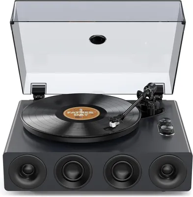 Obrázek produktu pro Přehrávač desek - Gramofon - Přehrávač vinylů - Přehrávač LP desek - Gramofon pro vinylové desky - Integrované reproduktory