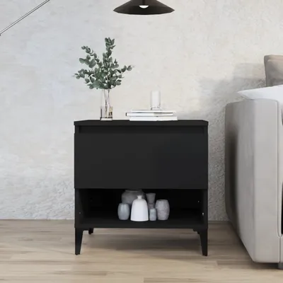 Obrázek produktu pro The Living Store boční stolek černý 50x46x50 cm materiál na bázi dřeva