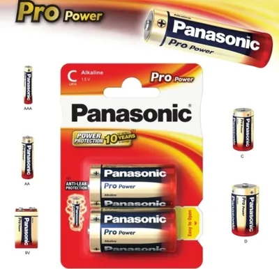 Obrázok produktu pre Panasonic 30000582 Jednorazová batéria LR14 Alkalická batéria pre domácnosť