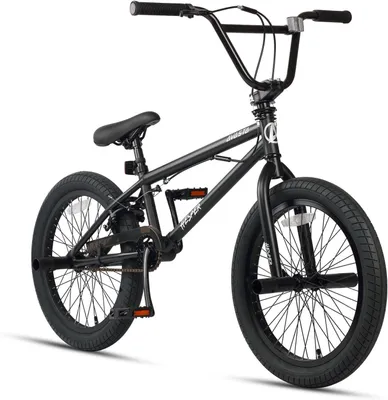 Zdjęcie produktu dla Rower dziecięcy Hesper, 20 cali, model Freestyle BMX, wyposażony w 4 podpórki, przeznaczony dla chłopców w wieku 6-14 lat oraz dla początkujących, kolor czarny