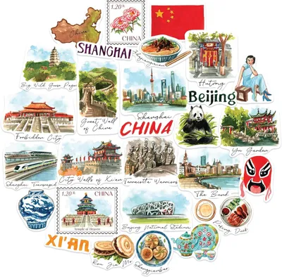 Imagen del producto de Juego de pegatinas de viaje, 30 unidades, de varios colores, para scrapbooking