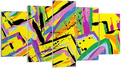 Produktbild von Bild auf Leinwand - Leinwandbild - Abstraktion modern - 160x85cm - Wand Bild - Wanddeko - Leinwanddruck - Bilder - Kunstdruck - Wanddekoration - Leinwand bilder - Wandkunst - EA160x85-4111