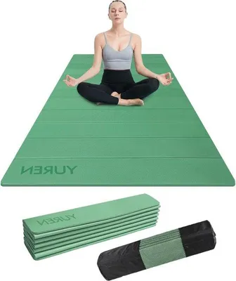 Obrázok produktu pre Skladateľná podložka na jógu 183 x 80 cm, 10 mm, TPE, protiskluzová fitness podložka