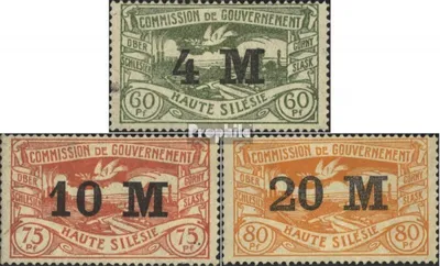 Produktbild von Briefmarken Oberschlesien 1922 Mi 41-43 (kompl.Ausg.) mit Falz Schlesische Hüttenwerke