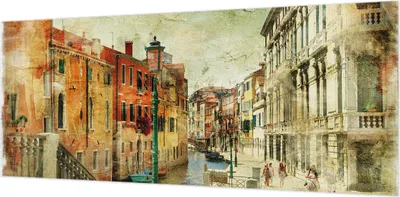 Produktbild von Wandtapete - Dekorative Tapete für Wohnzimmer- Tapetenfolie für Wanddekoration - 208x146 cm - Stadteindruck