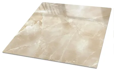 Produktbild von Bedruckte Glas Tischplatte 120x80 cm – Glas Tischplatte Küche – Tischplatte aus Sicherheitsglas – Glasplatte für Küchentisch – Moderne Tischplatte Glas – Dekorative Glastischplatte – Pflegeleichte Tischplatte Küche – Cremefarbener Marmor, KI-generiertes Bild