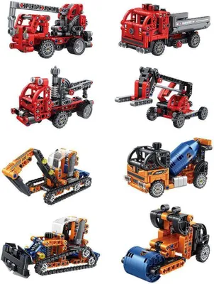 Produktbild von Forange FC9311 Baumaschinen Sammelpackung Klemmbaustein 800pcs Spielzeug Bausatz
