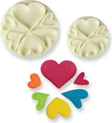 Produktbild von Zuckerbonbonformen HEARTS 2St
