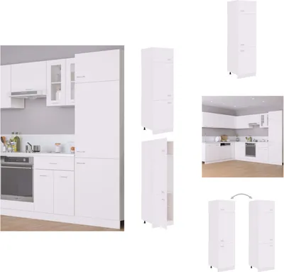 Produktbild von vidaXL Kühlumbauschrank Weiß 60x57x207 cm Holzwerkstoff - Küchenschränke