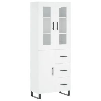 Immagine prodotto di Credenza Bianca 69,5x34x180 cm in Legno Multistrato