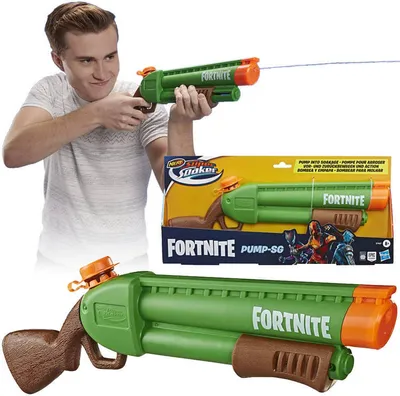 Zdjęcie produktu dla Nerf Super Soaker Fortnite Pump-SG, Pistolet na wodę typu ulewa, Brązowy, Zielony, Pomarańczowy, 8 lat(a)