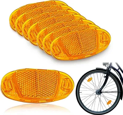 Produktbild von Fahrrad Speichenreflektoren gelb, 8 Stück, 7 cm lang, für Kinder- und Mountainbikes