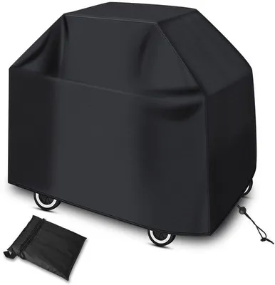 Productafbeelding van Unyqoos® Waterdichte grillhoes van 210D Oxford-materiaal (147 x 61 x 117 cm) voor gasgrills met 2-5 branders, met trekkoord en opbergzak