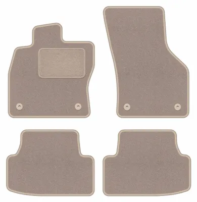 Immagine prodotto di Tappetini in moquette per Volkswagen e-Golf 2014-2019 (hatchback) – set 4 pezzi, beige, su misura – Wielganizator LUX