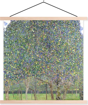 Produktbild von MuchoWow® Textilposter Ein Birnbaum - Gustav Klimt 60x60 cm mit holzfarbenen Rahmen - Wanddekoration