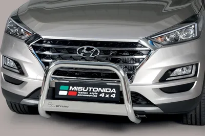 Produktbild von J&J AUTOMOTIVE | Ladekantenschutz Stoßstange Schweller Für Hyundai Tucson 2018-2020 Ø 63mm, Edelstahl Chrom, Auf Stoßfänger, Hinten, Stoßstangen, Ladekantenschutz, Kofferraum Schutz