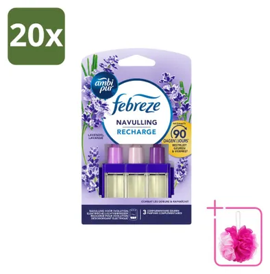 Imagen del producto de 20 unidades de recambios Ambi Pur 3Volution, aroma lavanda, 20 ml cada uno. Paquete económico