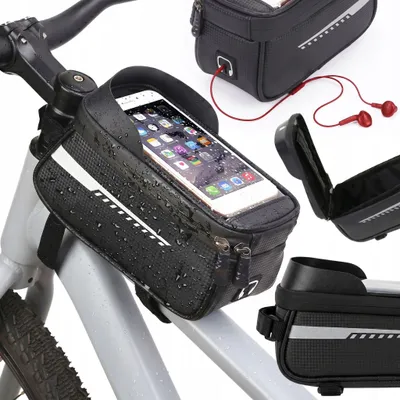 Obrázek produktu pro Cyklistická Brašna, Voděodolná Cyklistická Taška, Pouzdro, Držák Na Mobilní Telefon