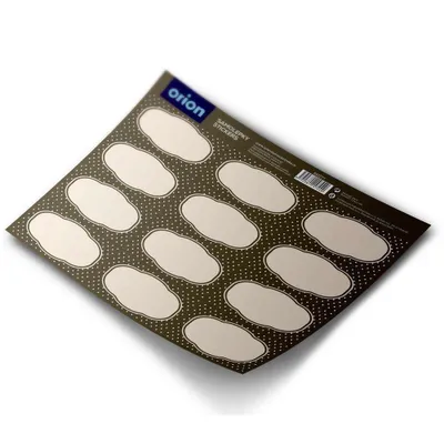 Produktbild von ORION Klebeetiketten Selbstklebende Stickers Aufkleber für Eimachgläser 12 Stk.
