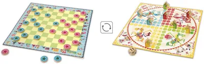 Produktbild von Janod Brettspiel - Ludo und Dame Duo Holzspiel für Kinder