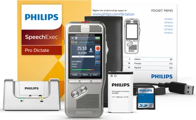 Produktbild von PHILIPS Diktiergerät Digital Pocket Memo DPM8200/02