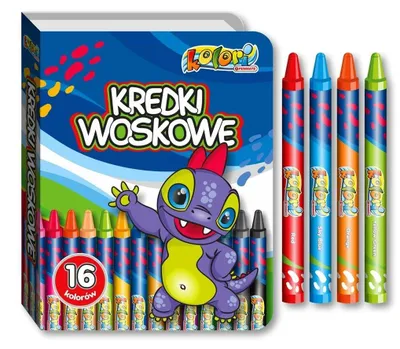 Image de Penmate Crayons de cire Étui 16 Couleurs Vives