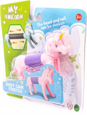 Produktbild von Pop Tube Einhorn Dehnbares Spielzeug Anti-Stress Sensorik Röhre Weiß Rosa Kinder