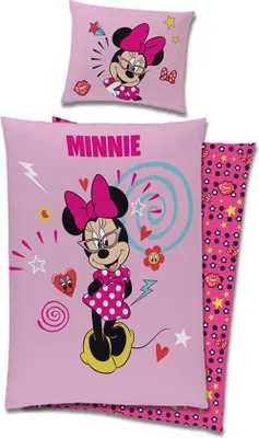Zdjęcie produktu dla Minnie Mouse Bettbezug - Pretty Pink - 140x200 cm