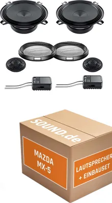 Produktbild von Lautsprecher Boxen Einbaupaket vorne Audison APK-130 passend für Mazda MX-5 Typ NA | 2x Tief-Mitteltöner 2x Hochtöner