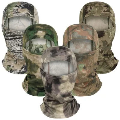Imagen del producto de 5 unidades de pasamontañas de camuflaje para esquí, ideales para actividades al aire libre