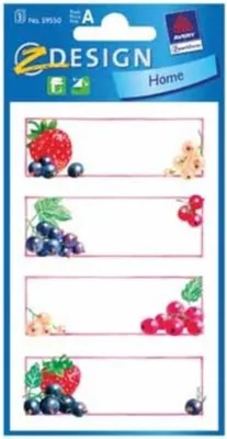 Produktbild von Kangaro Haushaltsetiketten Obst 3 Blatt à 10 Stück