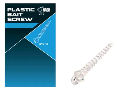 Produktbild von Nash Plastic Bait Screws T8049 Baitscrew Bait Screw 10 Stück Angelzubehör