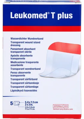 Produktbild von Leukomed T plus transparenter Wundverband 5 x 7,2 cm, 5 St. Pflaster