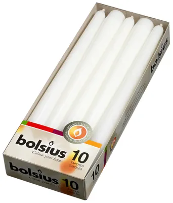 Produktbild von Bolsius Szpica 245/24 Tafelkerzen 10 Stück weiß