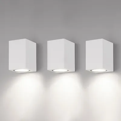 Image de HOFTRONIC - Lot de 3 appliques murales LED 4W 6500K Dimmable IP65 Blanc