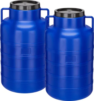 Image de Lot de 2 tonneaux à col large sans BPA, tonneau à nourriture avec couvercle, tonneau de pluie GD-0128