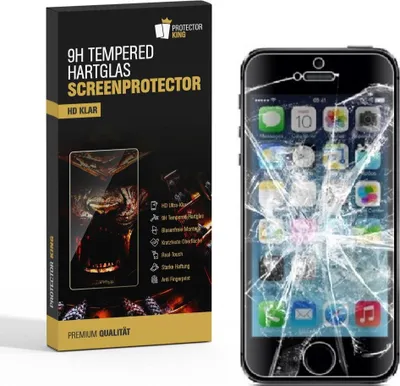 Produktbild von 6x 9H Hartglasfolie für iPhone 5 5S 5C 5SE Panzerfolie Glasfolie Schutzglas KLAR Panzerglas Schutzfolie