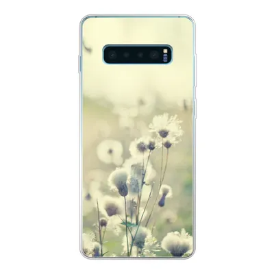 Produktbild von MuchoWow® Handyhülle Schutzhülle Hülle für Samsung Galaxy S10 Lite Blumen - Feld - Weiß Silikon Softcase Handy Hülle - Schutz