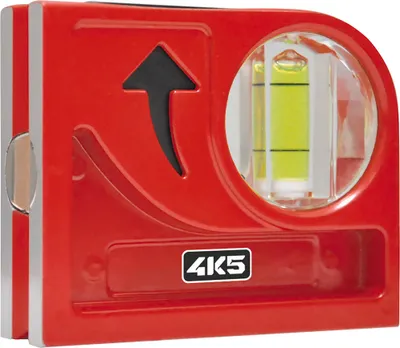 Immagine prodotto di 4K5 Tools Taschen-Wasserwaage CYM (Maße 98x117x23 mm, 1 Horizontallibelle)