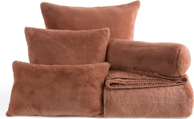 Zdjęcie produktu dla Narzuta futrzana Nina mocha beżowa 220x240 cm baranek miękka i ciepła