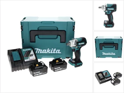 Produktbild von Makita DTW 300 RGJ Akku Schlagschrauber 18 V 330 Nm 1/2" Brushless + 2x Akku 6,0 Ah + Ladegerät + Makpac