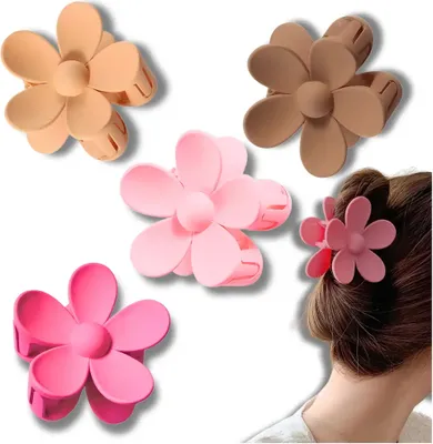 Produktbild von EDIBAZZAR | 4er Set Klammern, Blumen, bunt, hell