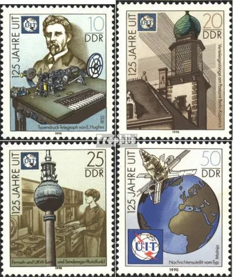 Produktbild von Briefmarken DDR 1990 Mi 3332-3335 (kompl.Ausg.) FDC 125 Jahre Internationale Fernmeldeunion