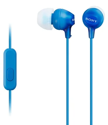 Produktbild von Sony MDR-EX15AP, Kabelgebunden, 8 - 22000 Hz, Anrufe/Musik, 3 g, Kopfhörer, Blau
