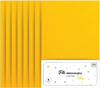 Image de Interdruk feutre de bricolage jaune 8 feuilles