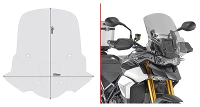 Obrázek produktu pro Givi D6415s Triumph Tiger 900 Čelní sklo Black Black Jedna velikost